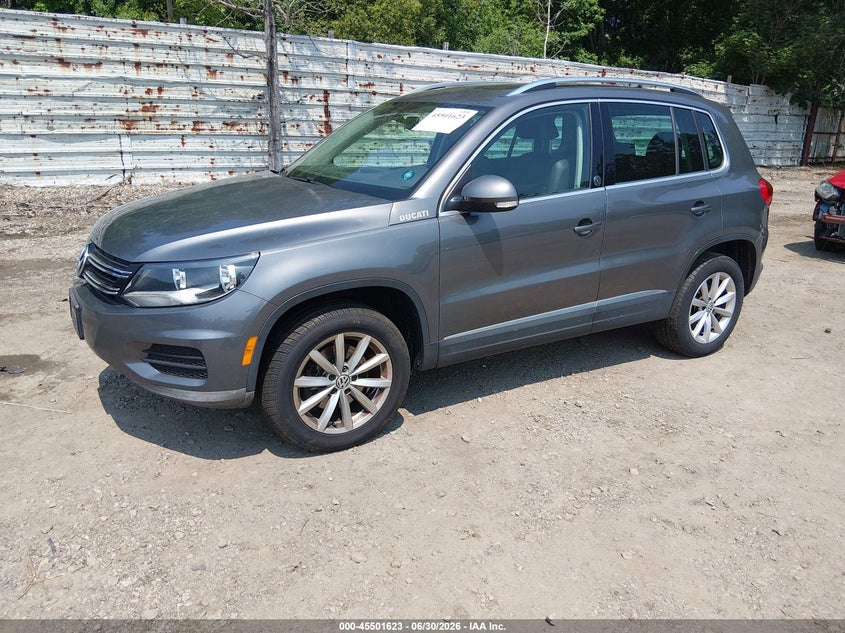 2017 Volkswagen Tiguan VIN WVGSV7AX1HK030585 IAAI salvage auction — FRONT END, Salvage (Massachusetts), sold $1,800 on 2026-07-18 (photo 2)
