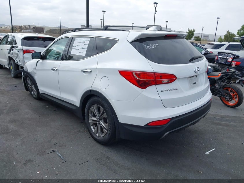2016 Hyundai Santa fe VIN 5XYZU3LB8GG327048 IAAI salvage auction — LEFT FRONT, Salvage Title, sold $3,400 on 2026-07-17 (photo 3)