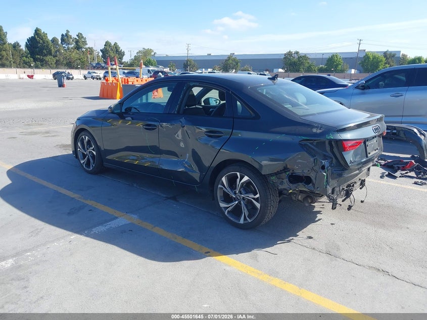 2022 Audi A3 VIN WAUBUDGY2NA019096 IAAI salvage auction — REAR END, Wait Title, sold $6,400 on 2026-08-03 (photo 3)