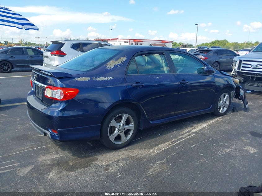 2012 Toyota Corolla VIN 5YFBU4EEXCP012742 IAAI salvage auction — LEFT FRONT, Rebuildable (Florida), sold $2,325 on 2026-07-23 (photo 4)
