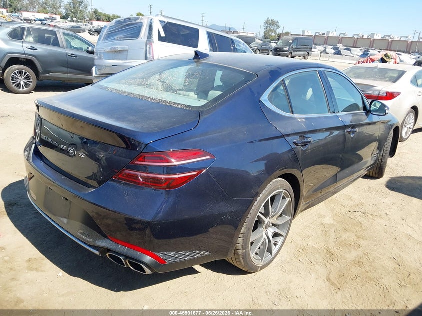 2023 Genesis G70 VIN KMTG34TA4PU124875 IAAI salvage auction — SIDE, Salvage Title, sold $4,850 on 2026-07-22 (photo 4)