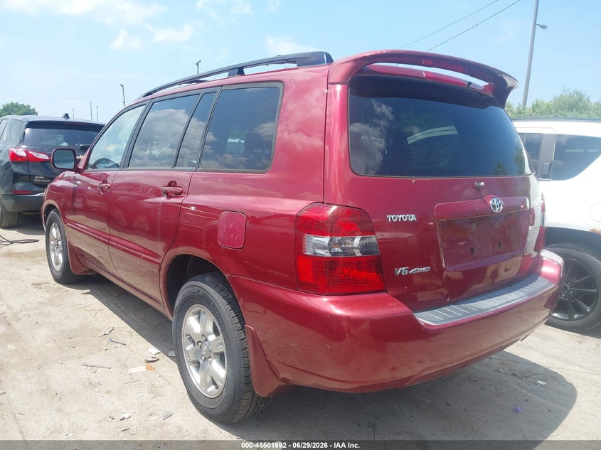 2007 Toyota Highlander VIN JTEHP21A270217248 IAAI salvage auction — NORMAL WEAR, Original (Ohio), sold $425 on 2026-07-14 (photo 3)
