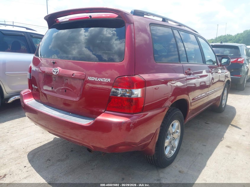 2007 Toyota Highlander VIN JTEHP21A270217248 IAAI salvage auction — NORMAL WEAR, Original (Ohio), sold $425 on 2026-07-14 (photo 4)