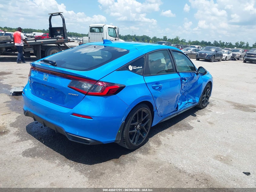 2024 Honda Civic VIN 19XFL2G89RE019160 IAAI salvage auction — SIDE, Salvage (Louisiana), sold $8,000 on 2026-07-28 (photo 4)
