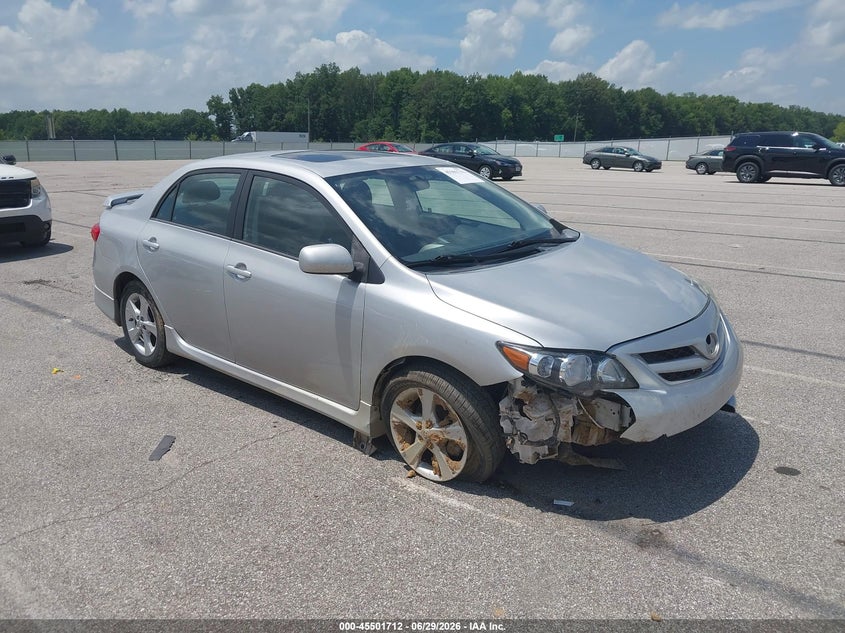 2012 Toyota Corolla VIN 5YFBU4EE2CP058453 IAAI salvage auction — FRONT END, Clear (Indiana), sold $525 on 2026-07-29 (photo 1)