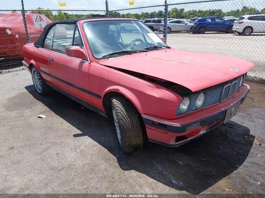 1991 BMW 3 series VIN WBABB2318MEC24886 IAAI salvage auction — LEFT FRONT, Clear (Louisiana), sold $1,600 on 2026-07-06 (photo 1)