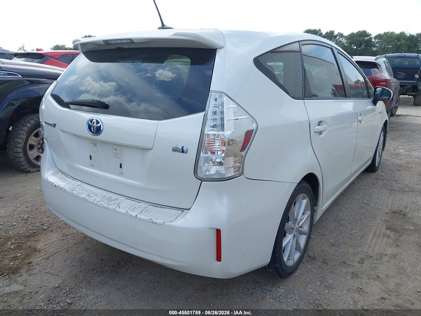 2012 Toyota Prius v VIN JTDZN3EU7C3029357 IAAI salvage auction — NORMAL WEAR, Original (Texas), sold $4,050 on 2026-07-07 (photo 4)