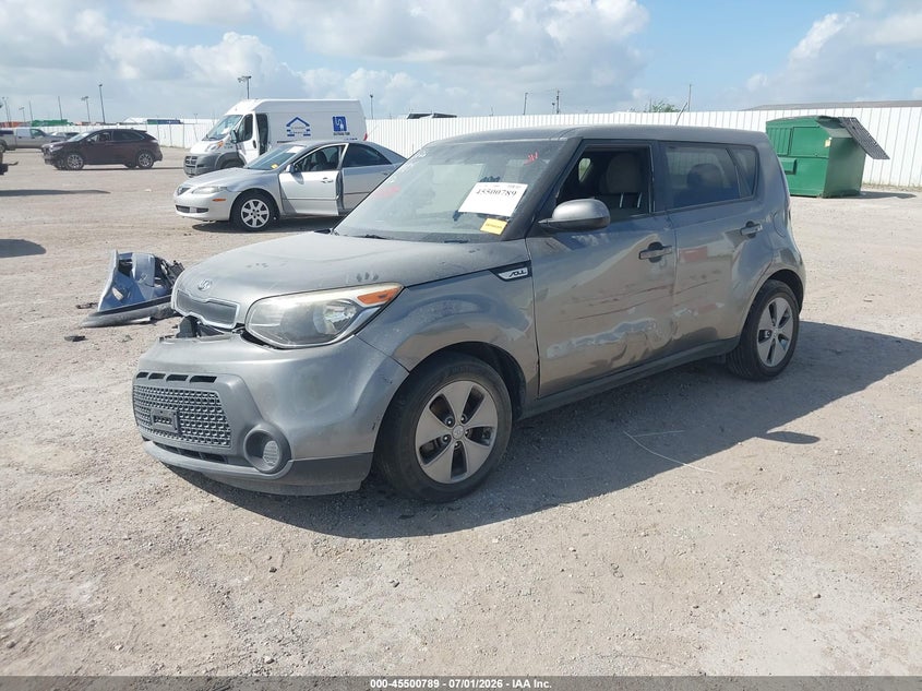 2016 Kia Soul VIN KNDJN2A20G7257209 IAAI salvage auction — FRONT END, Salvage (Texas), sold $25 on 2026-07-29 (photo 2)