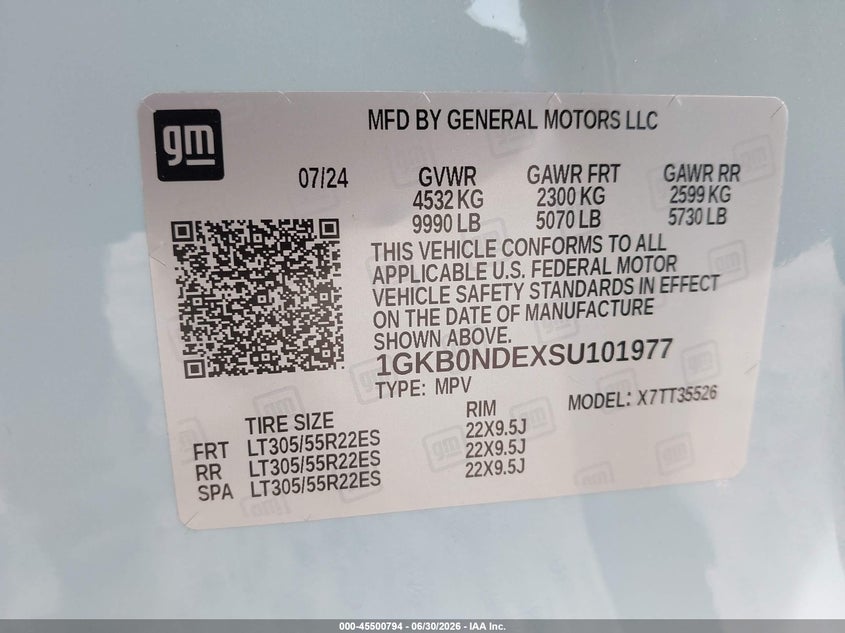 2025 Gmc Hummer ev VIN 1GKB0NDEXSU101977 IAAI salvage auction — RIGHT SIDE, Salvage Title, sold $21,600 on 2026-08-24 (photo 9)