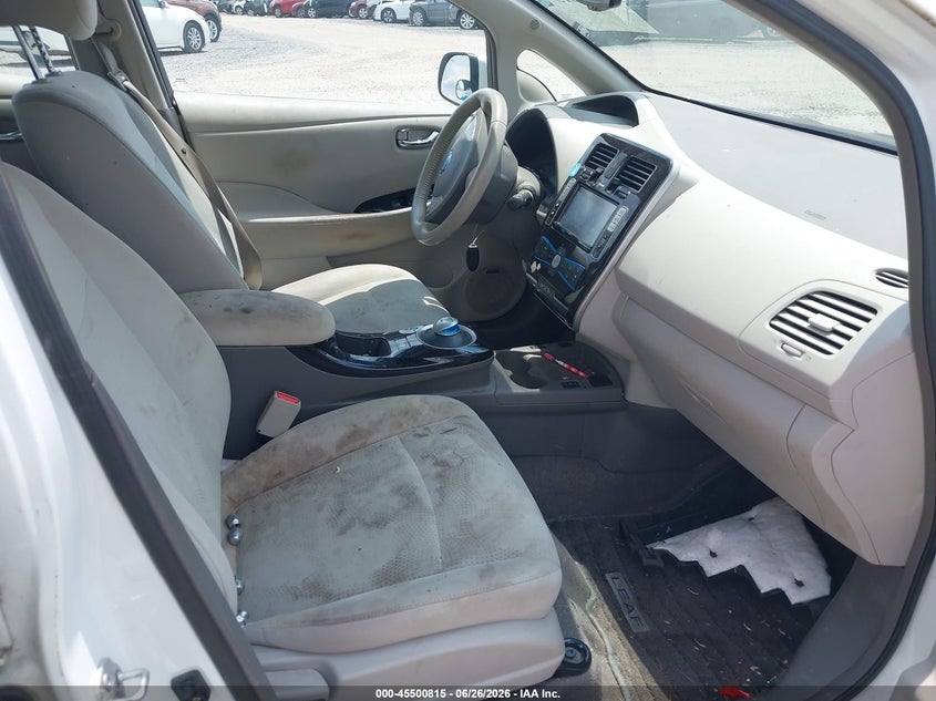 2013 Nissan Leaf VIN 1N4AZ0CP7DC418567 IAAI salvage auction — NORMAL WEAR, Clear (North Carolina), sold $400 on 2026-07-10 (photo 5)