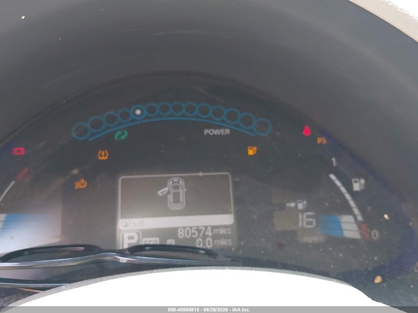 2013 Nissan Leaf VIN 1N4AZ0CP7DC418567 IAAI salvage auction — NORMAL WEAR, Clear (North Carolina), sold $400 on 2026-07-10 (photo 7)