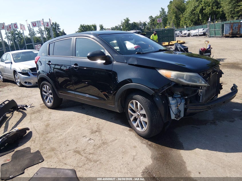 2015 Kia Sportage VIN KNDPB3AC4F7701255 IAAI salvage auction — SIDE, Salvage - Greater Than 75% (Maryland), sold $600 on 2026-07-23 (photo 1)