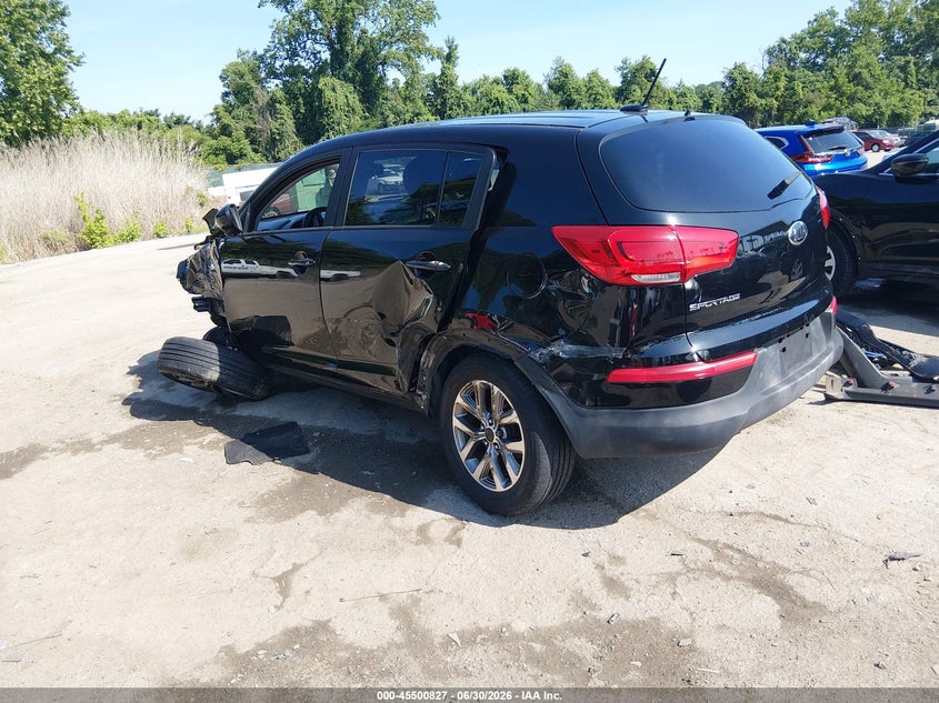 2015 Kia Sportage VIN KNDPB3AC4F7701255 IAAI salvage auction — SIDE, Salvage - Greater Than 75% (Maryland), sold $600 on 2026-07-23 (photo 3)