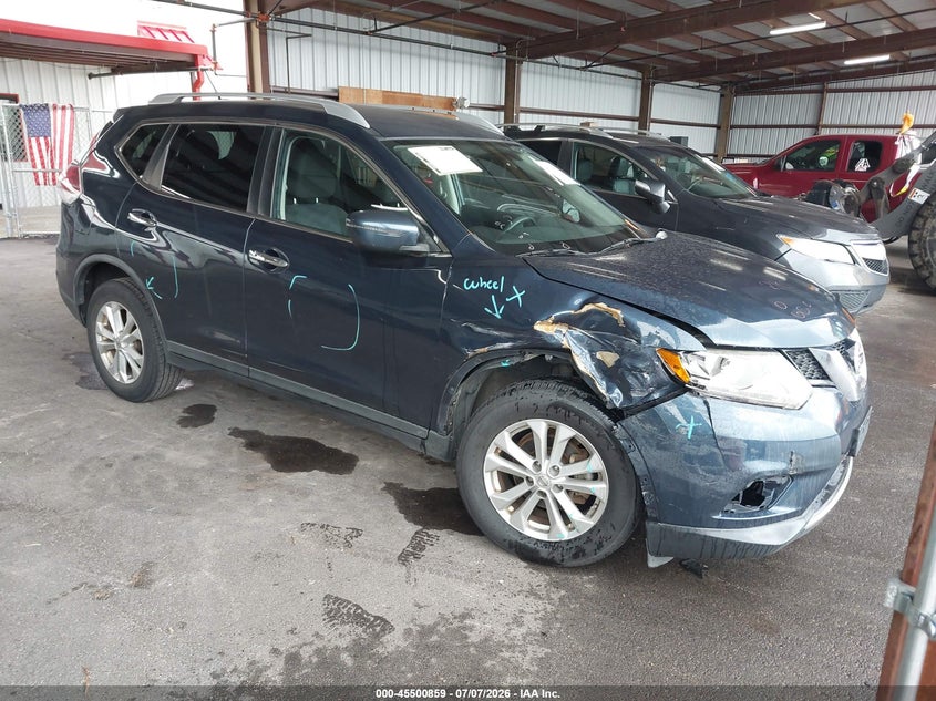 2016 Nissan Rogue VIN KNMAT2MVXGP659265 IAAI salvage auction — RIGHT FRONT, Salvage (Tennessee), sold $1,150 on 2026-07-28 (photo 1)