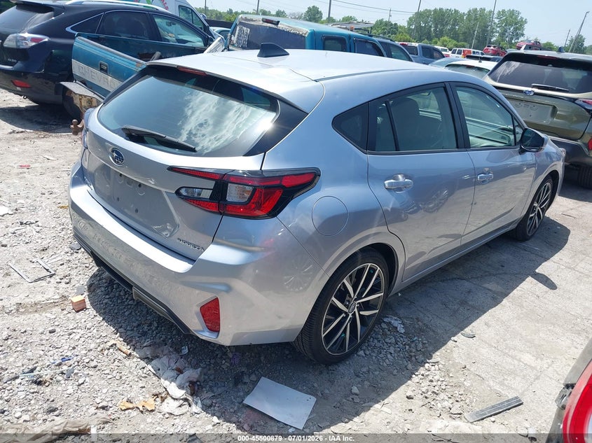 2024 Subaru Impreza VIN JF1GUAFC5R8347385 IAAI salvage auction — HAIL, Salvage (Ohio), sold $5,200 on 2026-07-21 (photo 4)