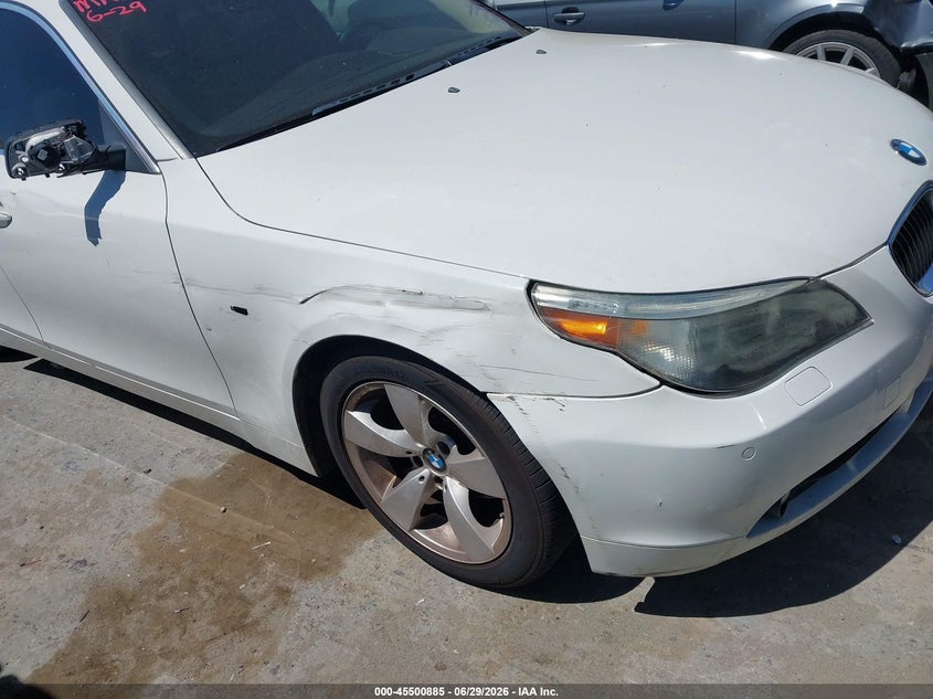 2007 BMW 5 series VIN WBANE73557CM46173 IAAI salvage auction — NORMAL WEAR, Clear - Dealer Only (California), sold $375 on 2026-07-09 (photo 6)