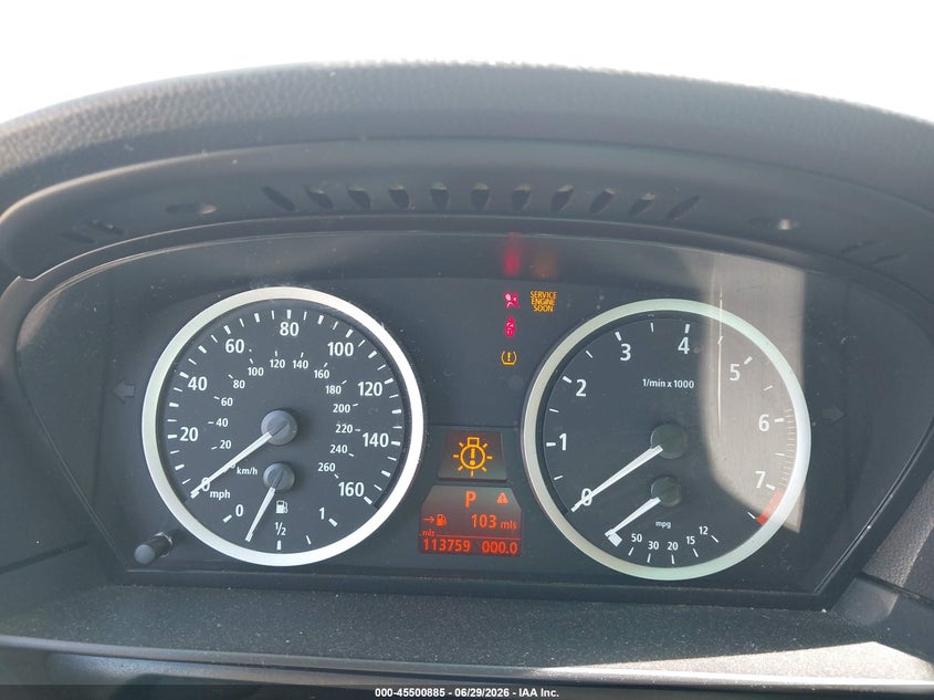2007 BMW 5 series VIN WBANE73557CM46173 IAAI salvage auction — NORMAL WEAR, Clear - Dealer Only (California), sold $375 on 2026-07-09 (photo 7)