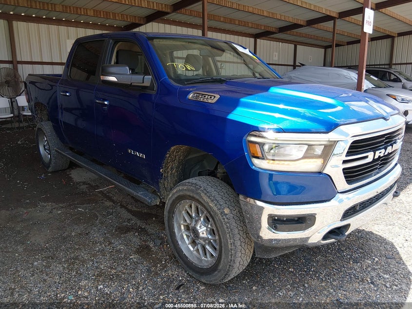 2019 Ram 1500 VIN 1C6SRFFTXKN664838 IAAI salvage auction — REAR END, Salvage (Idaho), sold $7,100 on 2026-09-06 (photo 1)