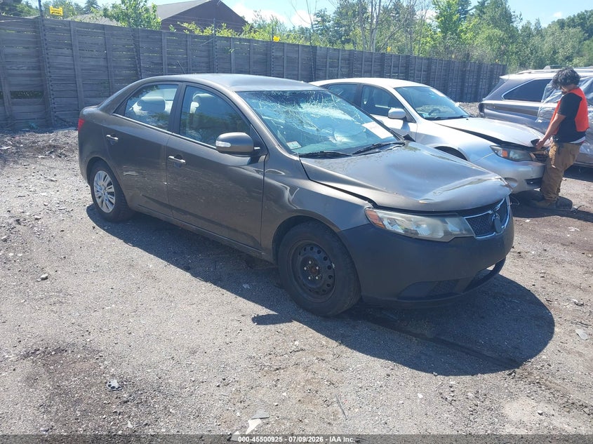 2010 Kia Forte VIN KNAFU4A21A5837718 IAAI salvage auction — FRONT END, Clear (Massachusetts), sold $400 on 2026-07-17 (photo 1)