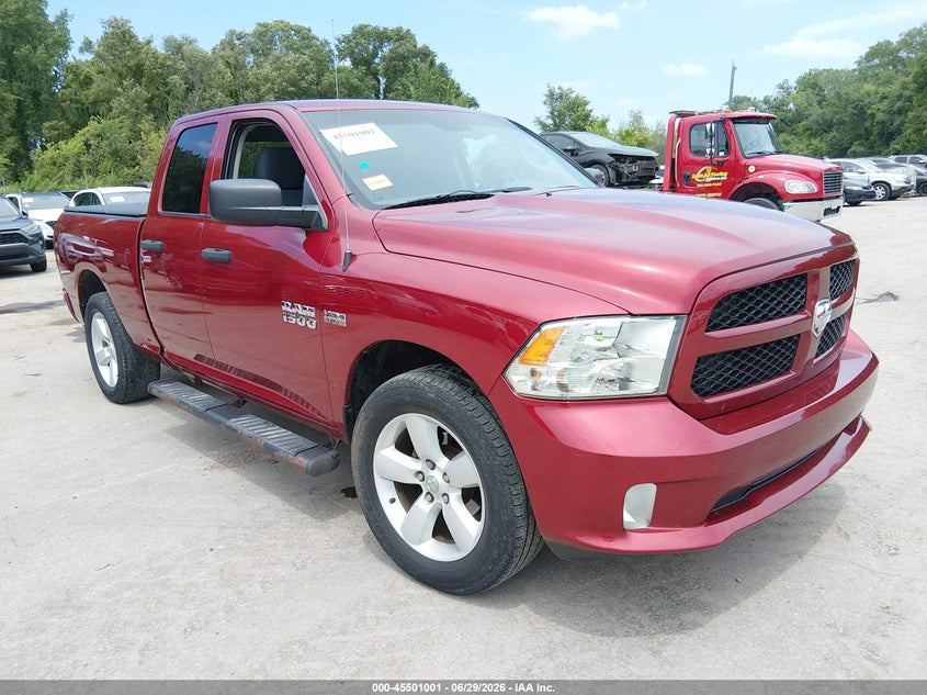 2015 Ram 1500 VIN 1C6RR6FTXFS591685 IAAI salvage auction — HAIL, Salvage Title, sold $4,400 on 2026-07-25 (photo 1)