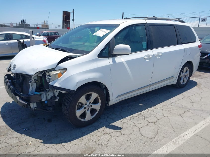 2011 Toyota Sienna VIN 5TDKK3DC0BS147332 IAAI salvage auction — FRONT & REAR, Salvage (California), sold $1,350 on 2026-07-22 (photo 2)