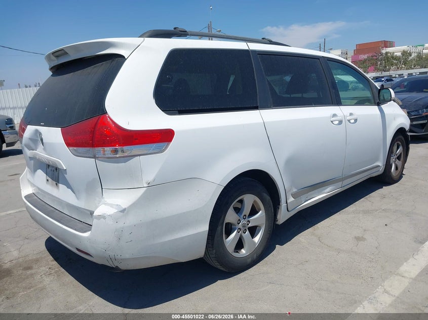 2011 Toyota Sienna VIN 5TDKK3DC0BS147332 IAAI salvage auction — FRONT & REAR, Salvage (California), sold $1,350 on 2026-07-22 (photo 4)