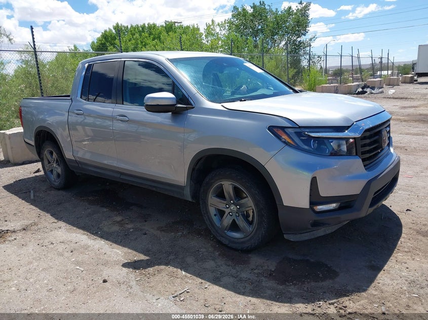 2021 Honda Ridgeline VIN 5FPYK3F52MB019004 IAAI salvage auction — FRONT END, Salvage (New Mexico), sold $7,400 on 2026-07-29 (photo 1)