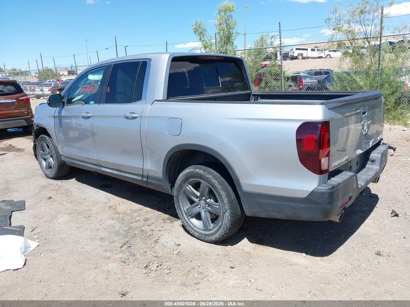 2021 Honda Ridgeline VIN 5FPYK3F52MB019004 IAAI salvage auction — FRONT END, Salvage (New Mexico), sold $7,400 on 2026-07-29 (photo 3)