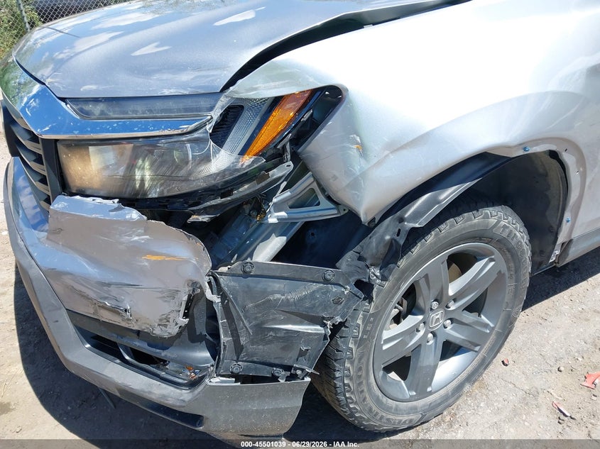 2021 Honda Ridgeline VIN 5FPYK3F52MB019004 IAAI salvage auction — FRONT END, Salvage (New Mexico), sold $7,400 on 2026-07-29 (photo 6)