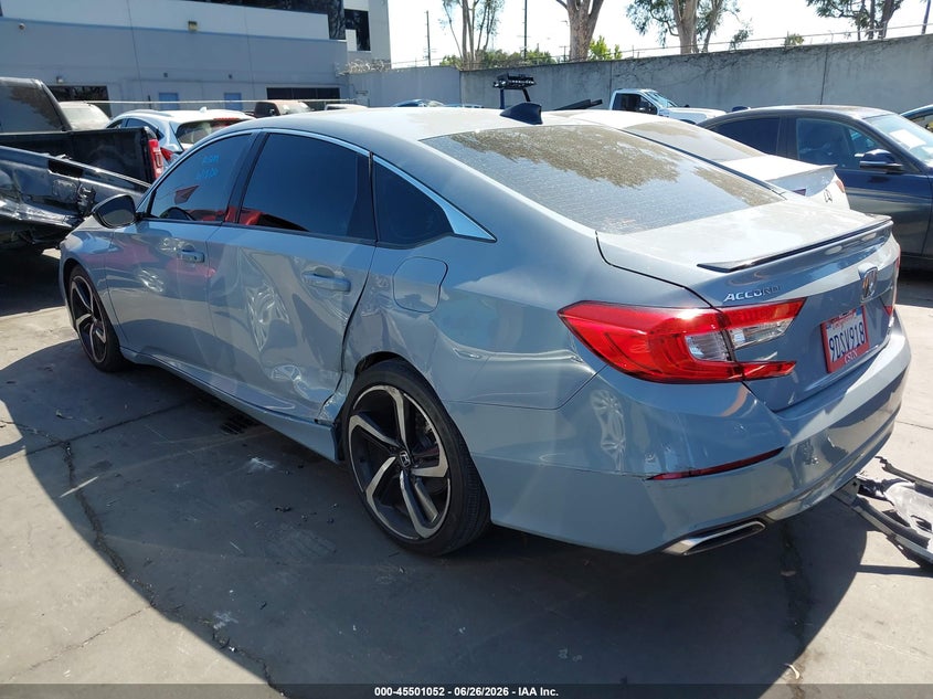2021 Honda Accord VIN 1HGCV1F40MA051580 IAAI salvage auction — REAR END, Wait Title, sold $6,600 on 2026-07-31 (photo 3)