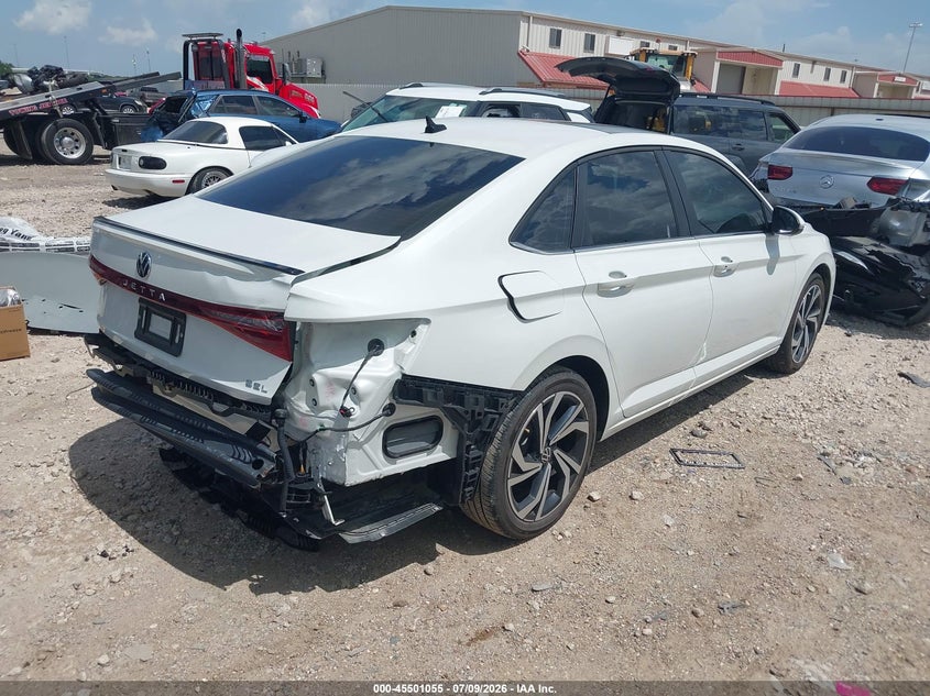 2025 Volkswagen Jetta VIN 3VWGX7BU8SM051472 IAAI salvage auction — REAR END, Original (Texas), sold $13,650 on 2026-09-03 (photo 4)