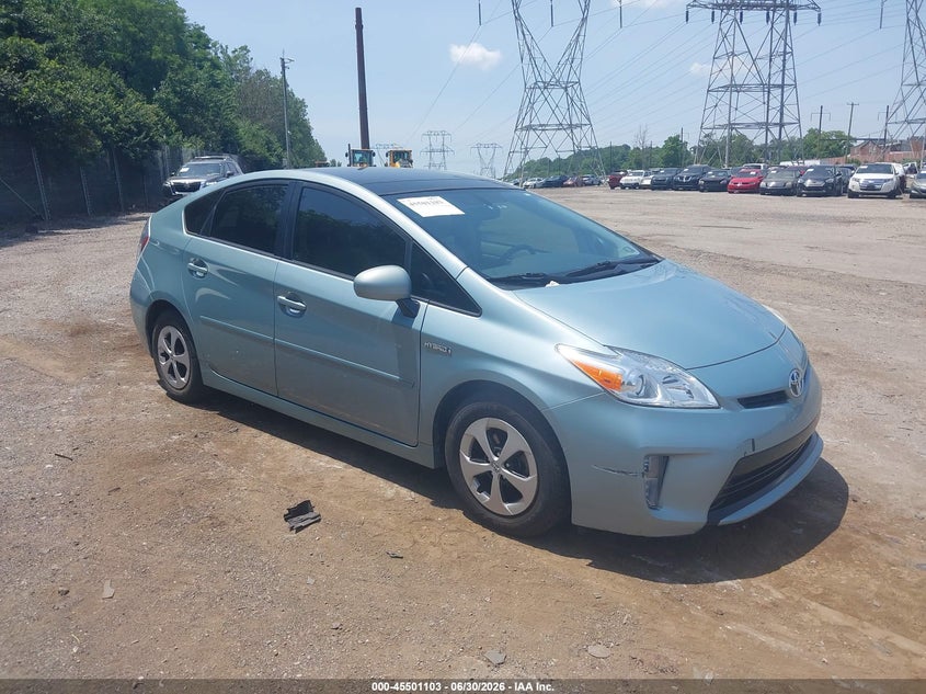 2013 Toyota Prius VIN JTDKN3DU2D1622642 IAAI salvage auction — NORMAL WEAR, Clear (Pennsylvania), sold $3,150 on 2026-07-10 (photo 1)