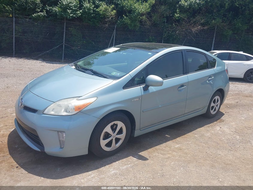 2013 Toyota Prius VIN JTDKN3DU2D1622642 IAAI salvage auction — NORMAL WEAR, Clear (Pennsylvania), sold $3,150 on 2026-07-10 (photo 2)