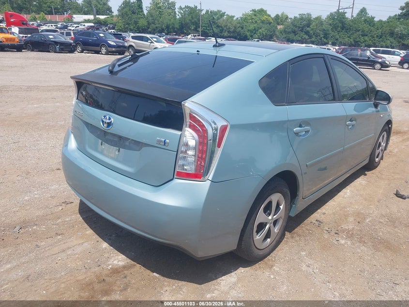 2013 Toyota Prius VIN JTDKN3DU2D1622642 IAAI salvage auction — NORMAL WEAR, Clear (Pennsylvania), sold $3,150 on 2026-07-10 (photo 4)