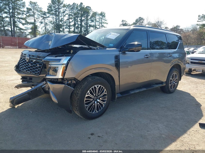 2025 Nissan Armada VIN JN8AY3ED5S9300999 IAAI salvage auction — FRONT END, Salvage (Texas), sold $29,000 on 2026-07-06 (photo 2)