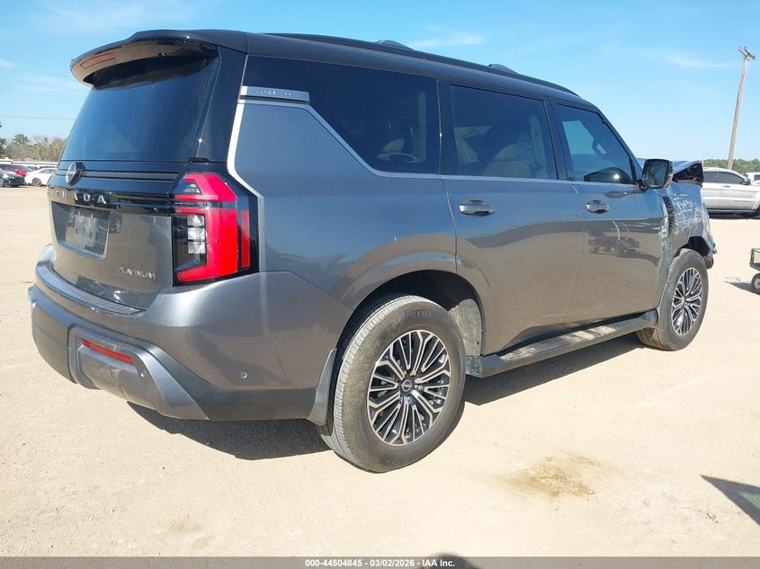 2025 Nissan Armada VIN JN8AY3ED5S9300999 IAAI salvage auction — FRONT END, Salvage (Texas), sold $29,000 on 2026-07-06 (photo 4)