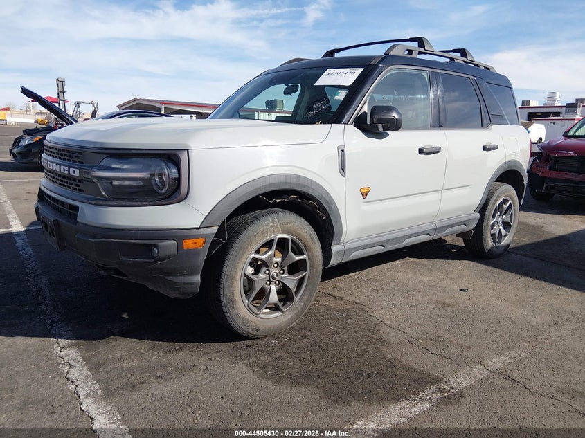 2021 Ford Bronco sport VIN 3FMCR9D91MRA74500 IAAI salvage auction — FRONT END, Salvage (Montana), sold $9,750 on 2026-07-31 (photo 2)
