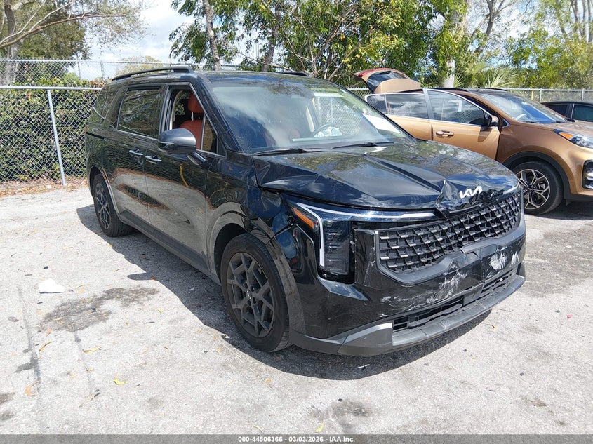 2025 Kia Carnival VIN KNDNE5K36S6462042 IAAI salvage auction — UNKNOWN, Rebuildable (Florida), sold $17,000 on 2026-08-24 (photo 1)