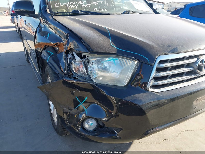 2008 Toyota Highlander VIN JTEES42A982024855 IAAI salvage auction — RIGHT FRONT, Original (Texas), sold $2,700 on 2026-07-14 (photo 6)