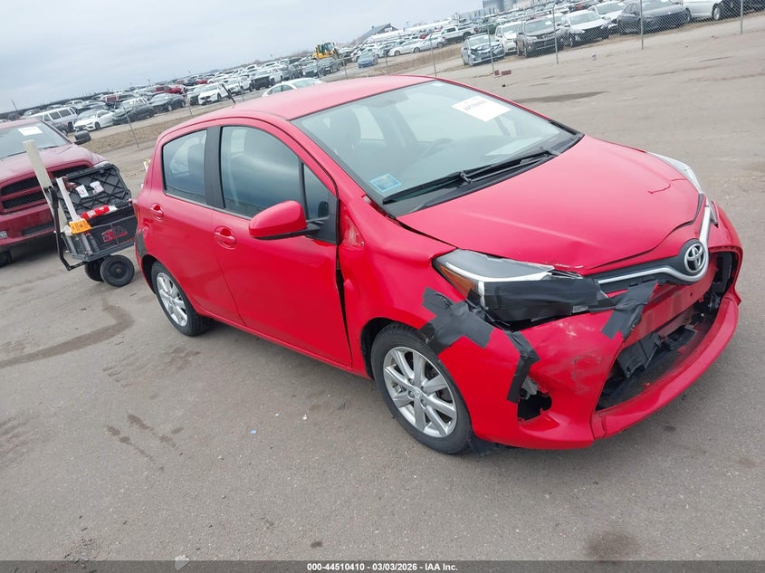 2015 Toyota Yaris VIN VNKKTUD31FA022286 IAAI salvage auction — FRONT & REAR, Salvage (Minnesota), sold $2,300 on 2026-07-20 (photo 1)
