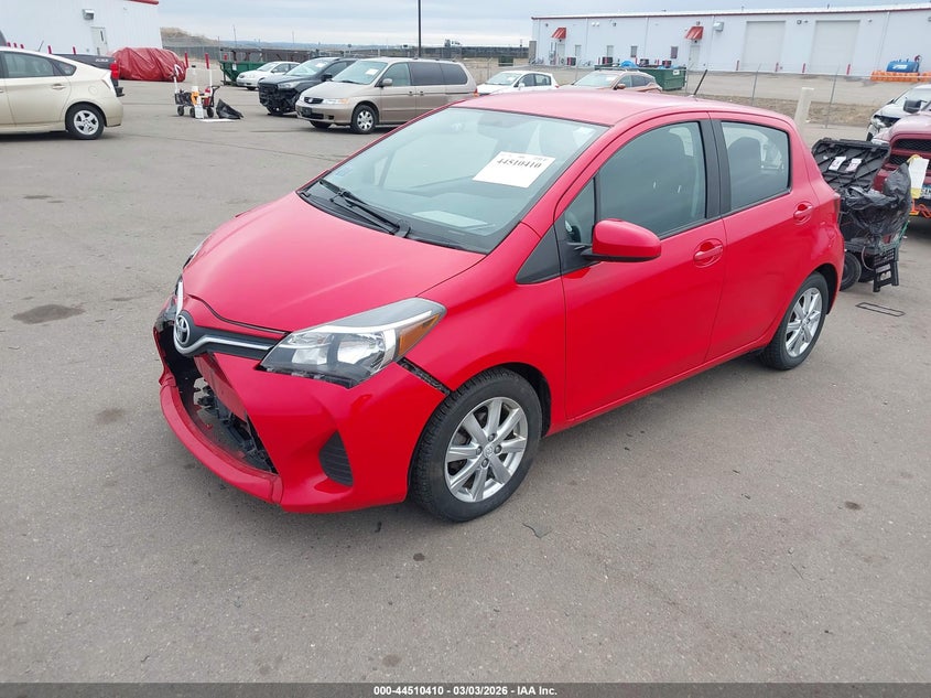 2015 Toyota Yaris VIN VNKKTUD31FA022286 IAAI salvage auction — FRONT & REAR, Salvage (Minnesota), sold $2,300 on 2026-07-20 (photo 2)