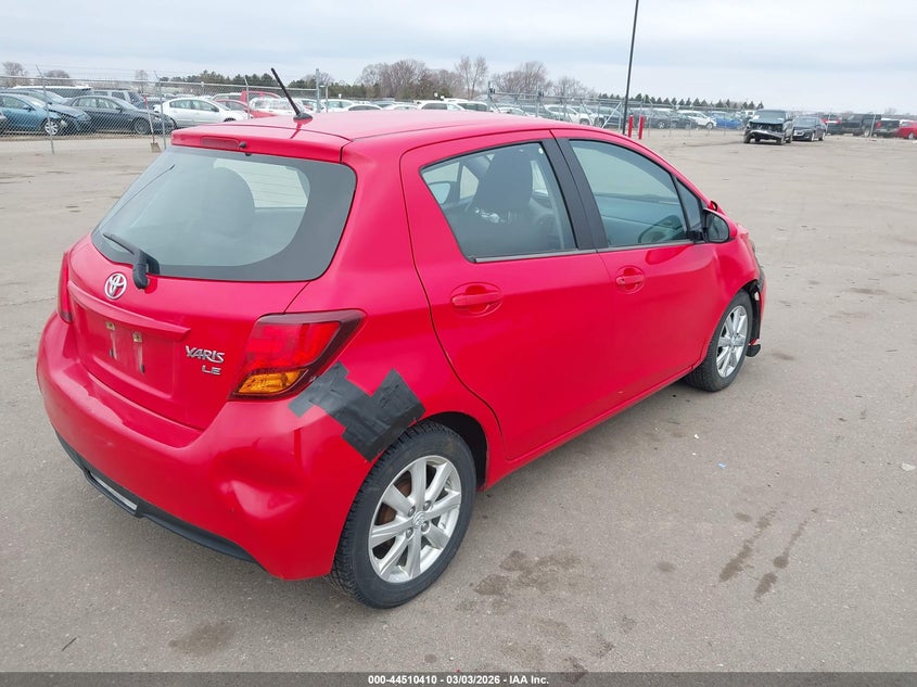 2015 Toyota Yaris VIN VNKKTUD31FA022286 IAAI salvage auction — FRONT & REAR, Salvage (Minnesota), sold $2,300 on 2026-07-20 (photo 4)