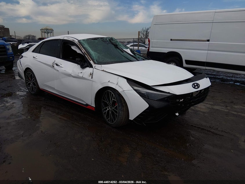 2023 Hyundai Elantra n VIN KMHLW4AK5PU014834 IAAI salvage auction — ROLLOVER, Salvage Title, sold $1,450 on 2026-07-06 (photo 1)