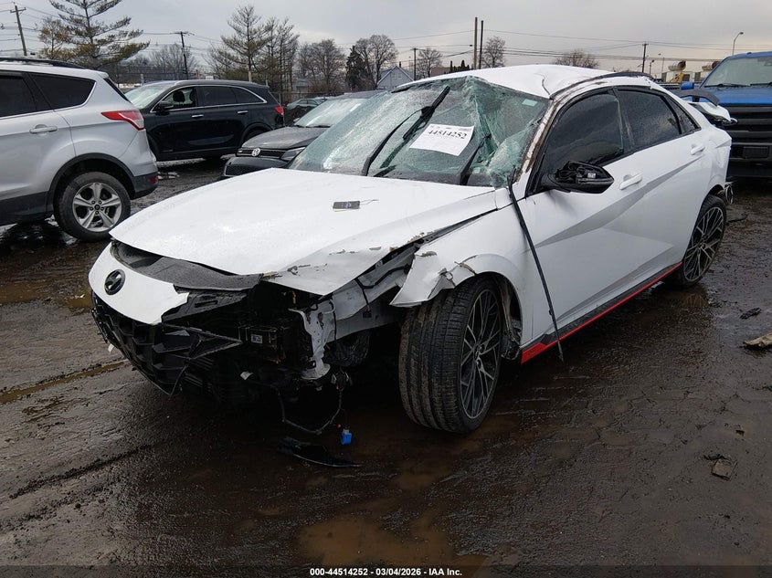 2023 Hyundai Elantra n VIN KMHLW4AK5PU014834 IAAI salvage auction — ROLLOVER, Salvage Title, sold $1,450 on 2026-07-06 (photo 2)