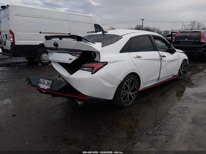 2023 Hyundai Elantra n VIN KMHLW4AK5PU014834 IAAI salvage auction — ROLLOVER, Salvage Title, sold $1,450 on 2026-07-06 (photo 4)