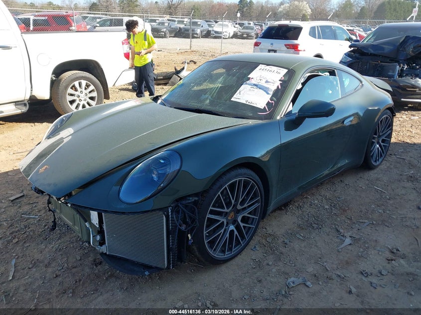 2024 Porsche 911 VIN WP0AB2A92RS221236 IAAI salvage auction — FRONT & REAR, Salvage Title, sold $38,000 on 2026-07-27 (photo 2)