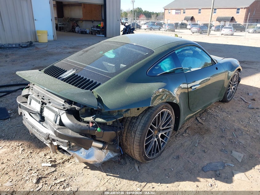 2024 Porsche 911 VIN WP0AB2A92RS221236 IAAI salvage auction — FRONT & REAR, Salvage Title, sold $38,000 on 2026-07-27 (photo 4)