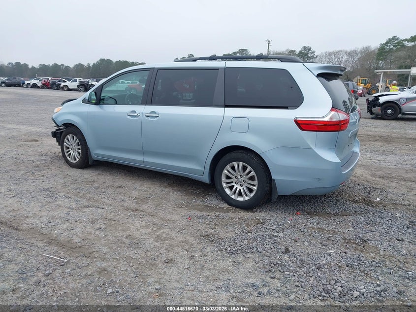 2017 Toyota Sienna VIN 5TDYZ3DC7HS874756 IAAI salvage auction — FRONT END, Salvage (South Carolina), sold $9,700 on 2026-07-31 (photo 3)