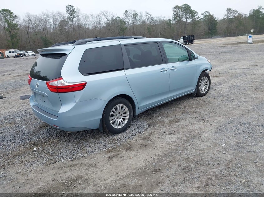 2017 Toyota Sienna VIN 5TDYZ3DC7HS874756 IAAI salvage auction — FRONT END, Salvage (South Carolina), sold $9,700 on 2026-07-31 (photo 4)