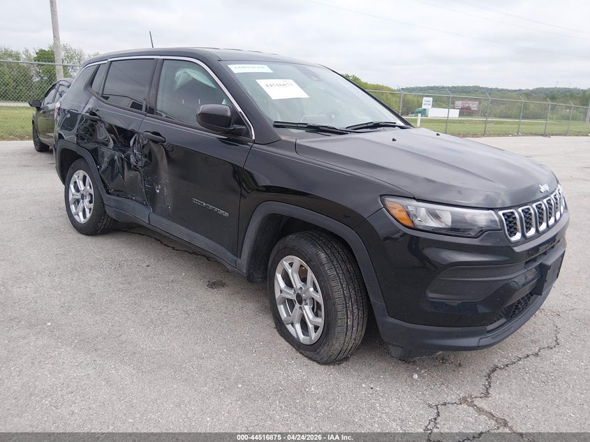 2025 Jeep Compass VIN 3C4NJDAN8ST502975 IAAI salvage auction — LEFT & RIGHT, Wait Title, sold $2,950 on 2026-07-09 (photo 1)